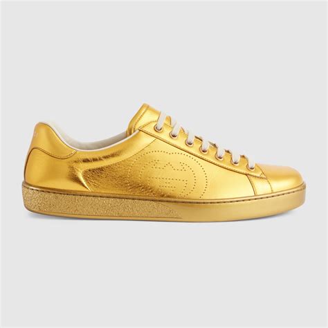 gucci metallic leather sneaker|authentic Gucci sneakers for men.